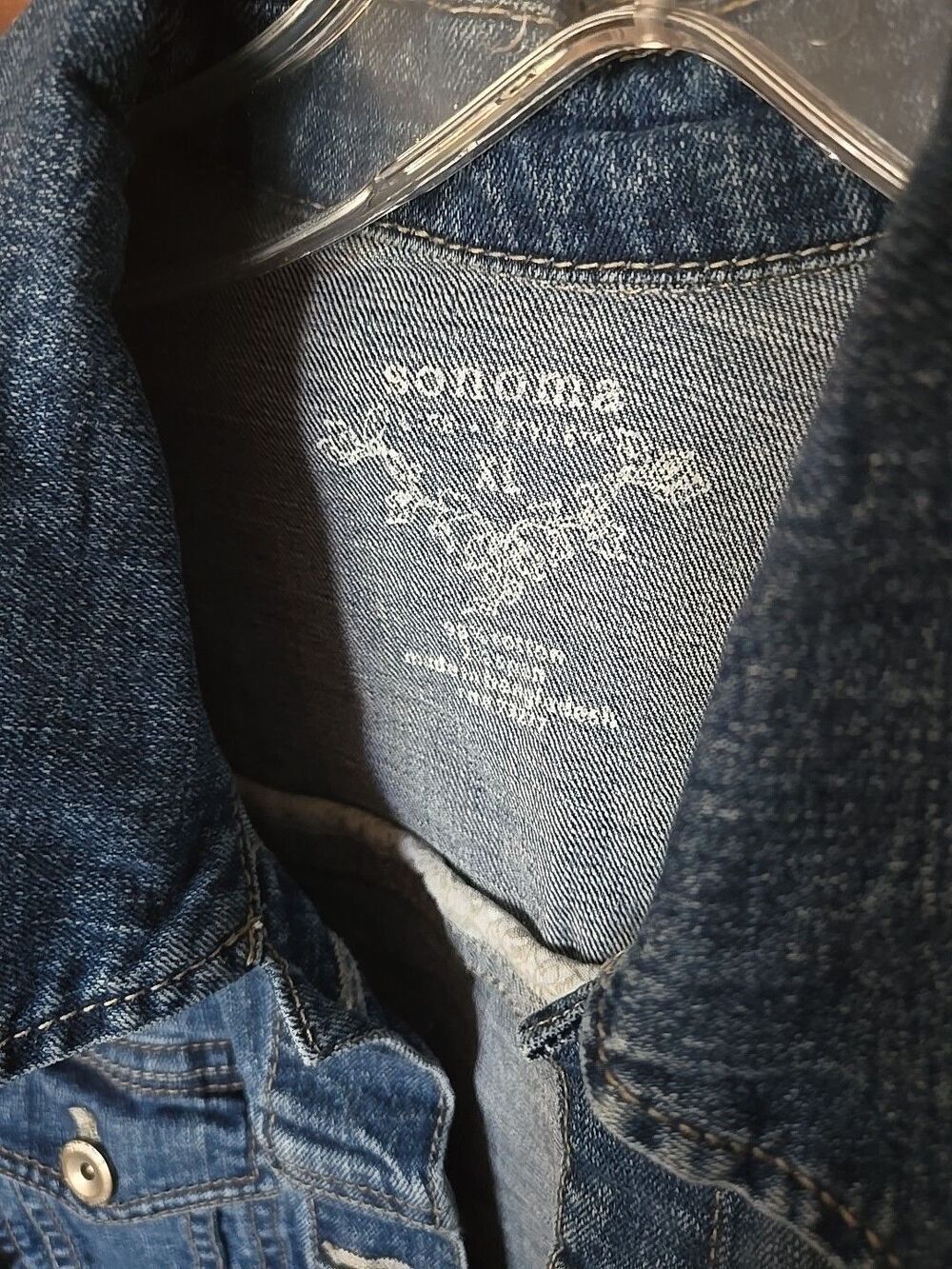 Sonoma Medium Wash Mid-weight Stretch Denim Jean Jacket XL - Picture 2 of 8
